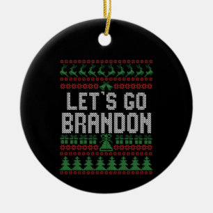 Adorno De Cerámica Vamos a Brandon, un dulce de Navidades feos
