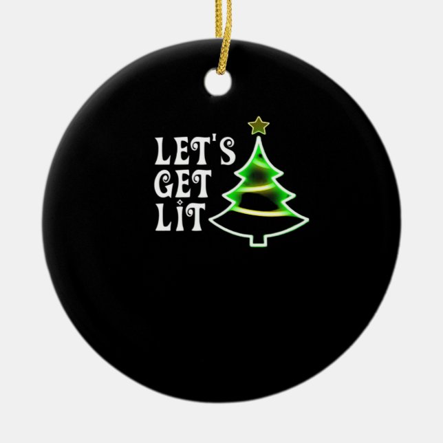 Adorno De Cerámica Vamos a conseguir Navidades divertidos adultos con (Frente)