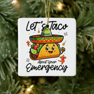 Adorno De Cerámica Vamos a Tacos Sobre Tu Emergencia Cinco De Mayo Co