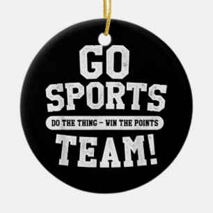 Adorno De Cerámica ¡Vamos Equipo Deportivo! Deportes divertidos