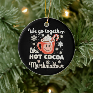 Adorno De Cerámica Vamos juntos como malvaviscos de cacao caliente Na