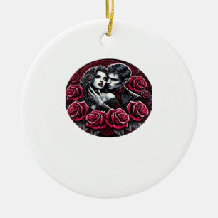 Adorno De Cerámica Vampiric Romance Gótico - Hasta Que La Muerte Nos