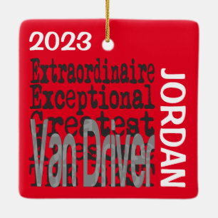Adorno De Cerámica Van Driver Extraordinaire PERSONALIZADO