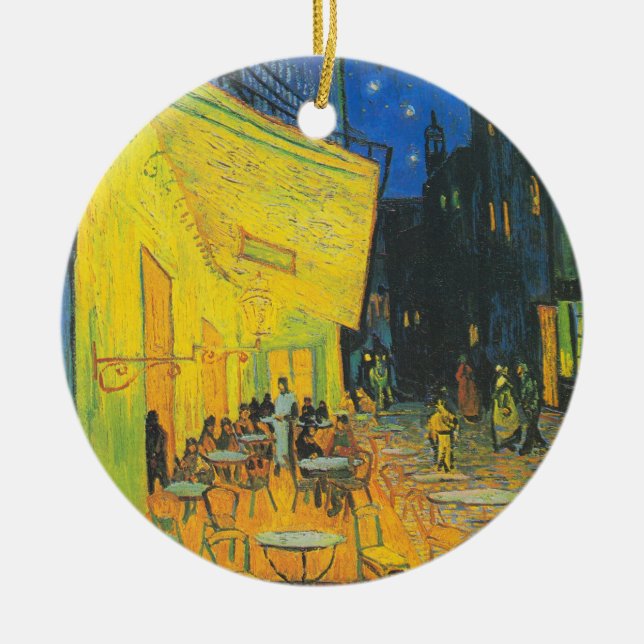 Adorno De Cerámica Van Gogh Cafe Terrace French Street Scene (Frente)