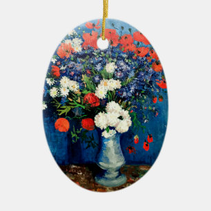 Adorno De Cerámica Van Gogh - Jarrón con amapolas,