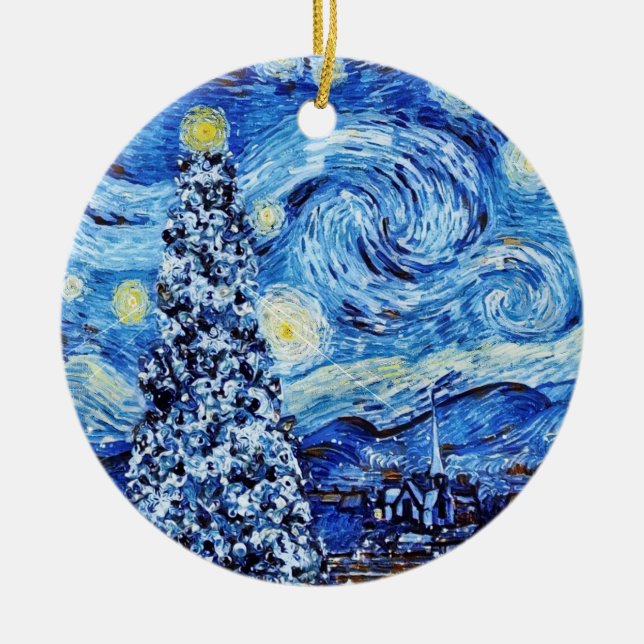 Adorno De Cerámica Van Gogh - La noche estrellada - Publicación de Na (Frente)