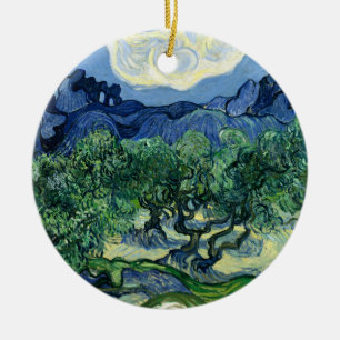 Adorno De Cerámica Van Gogh Los Olivos Paisaje Pintura