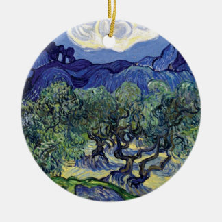 Adorno De Cerámica Van Gogh - Olivos en un paisaje montañoso