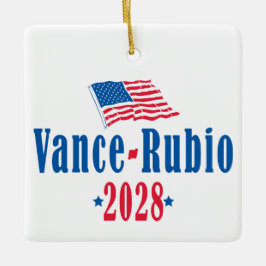 Adorno De Cerámica Vance Rubio 2028 (bandera)