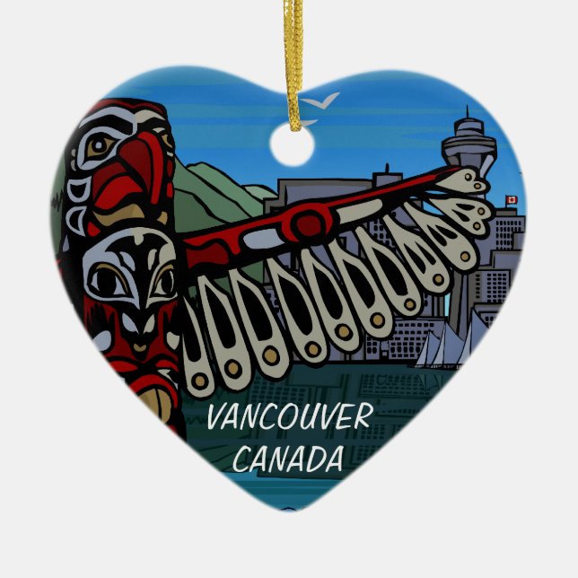 Adorno De Cerámica Vancouver Canada Ornament Personalizado Vancouver (Frente)
