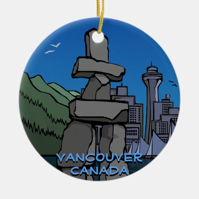 Adorno De Cerámica Vancouver Canada Ornament Vancouver Souvenirs (Frente)