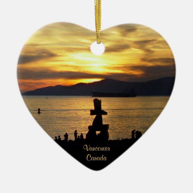 Adorno De Cerámica Vancouver Canada Ornament Vancouver Souvenirs (Frente)