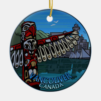 Adorno De Cerámica Vancouver Canada Totem Pole Ornamirs Souvenirs
