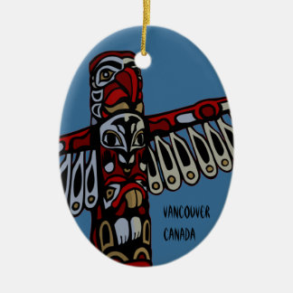 Adorno De Cerámica Vancouver Canada Totem Pole Ornamirs Souvenirs