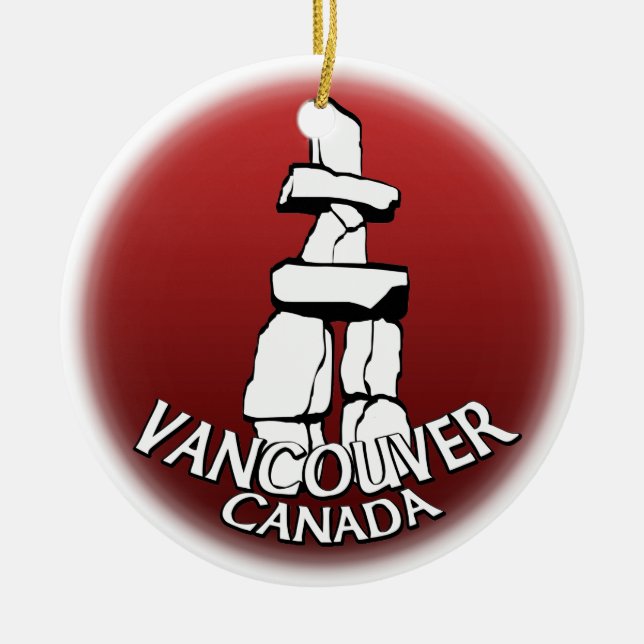 Adorno De Cerámica Vancouver Ornament Personalizado Vancouver Souveni (Frente)