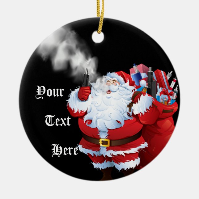 Adorno De Cerámica VAPE | Merry Vaping 2 Navidades Santa Claus (Frente)