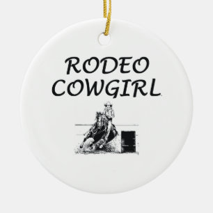 Adorno De Cerámica Vaquera del rodeo de la CAMISETA