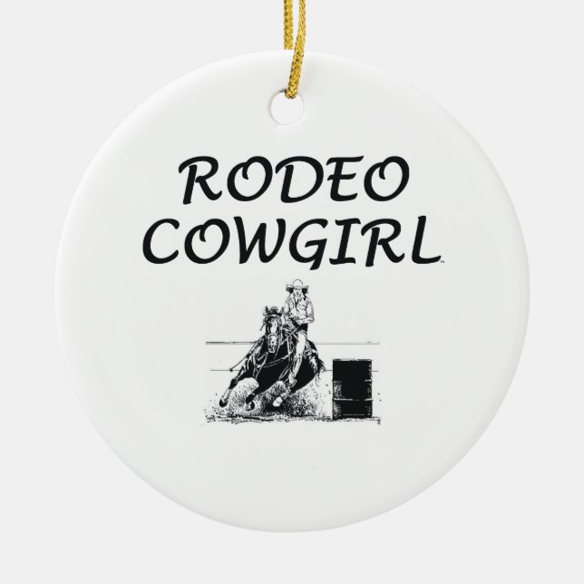 Adorno De Cerámica Vaquera del rodeo de la CAMISETA (Frente)