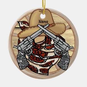 Adorno De Cerámica Vaquero del oeste de Texas
