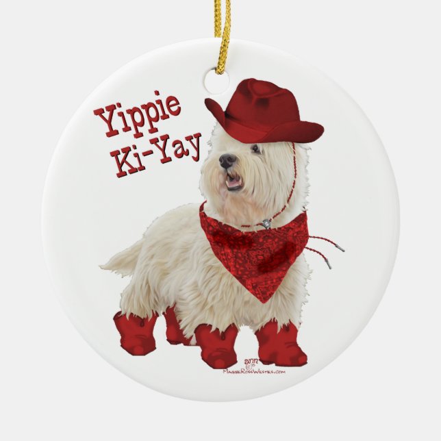 Adorno De Cerámica Vaquero en boots (Frente)