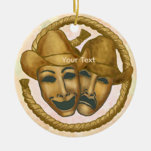 Adorno De Cerámica Vaquero Teatrero