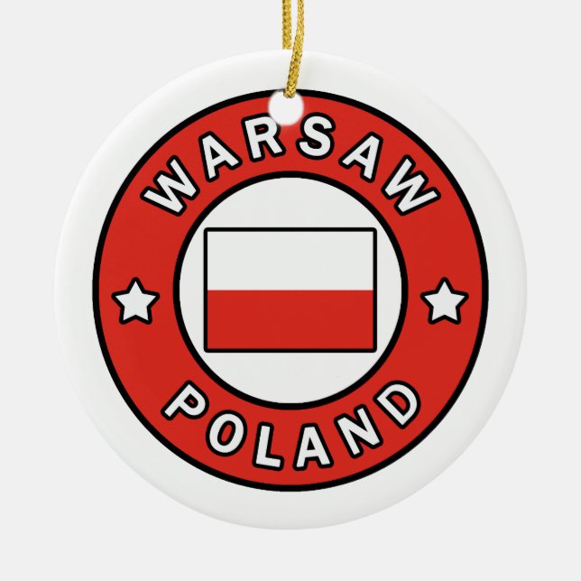 Adorno De Cerámica Varsovia Polonia (Frente)
