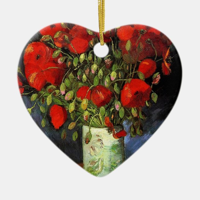 Adorno De Cerámica Vase con los pimientos rojos Vincent van Gogh (Frente)