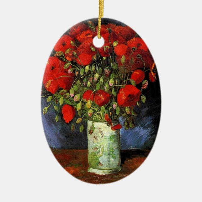 Adorno De Cerámica Vase con los pimientos rojos Vincent van Gogh (Frente)