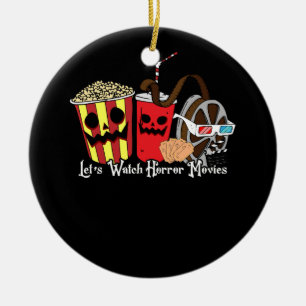 Adorno De Cerámica Veamos Películas De Horror Disfrazado De Halloween
