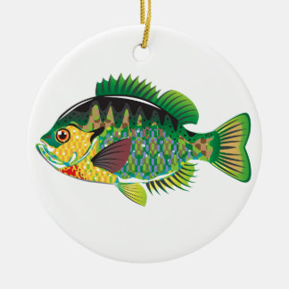 Adorno De Cerámica Vector del Panfish del Lepomis macrochirus