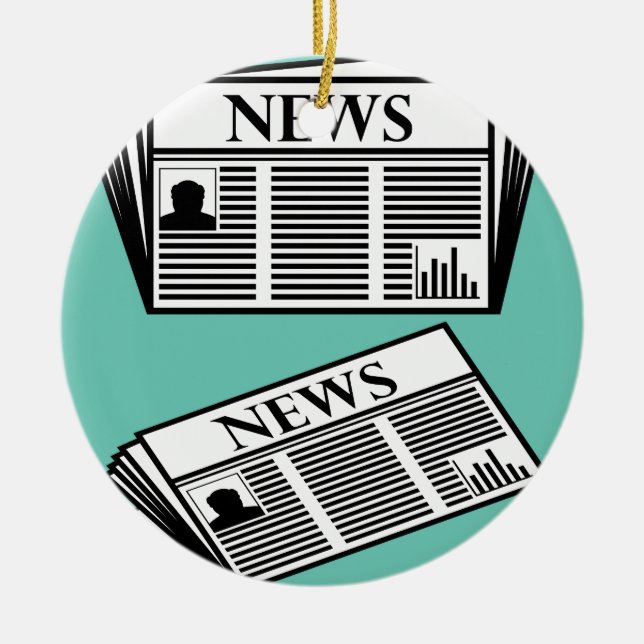 Adorno De Cerámica Vector del periódico (Frente)