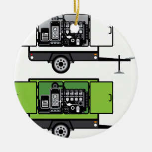 Adorno De Cerámica Vector del remolque del generador