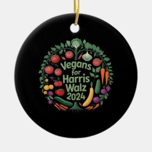 Adorno De Cerámica Vegans para Harris Waltz 2024 Mostrar tu apoyo