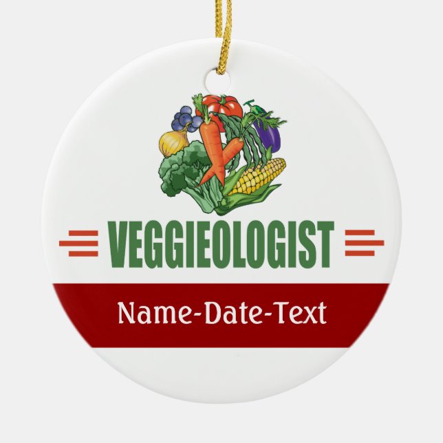 Adorno De Cerámica Vegetariano (Frente)