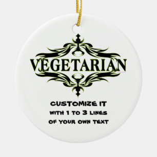 Adorno De Cerámica Vegetariano personalizado
