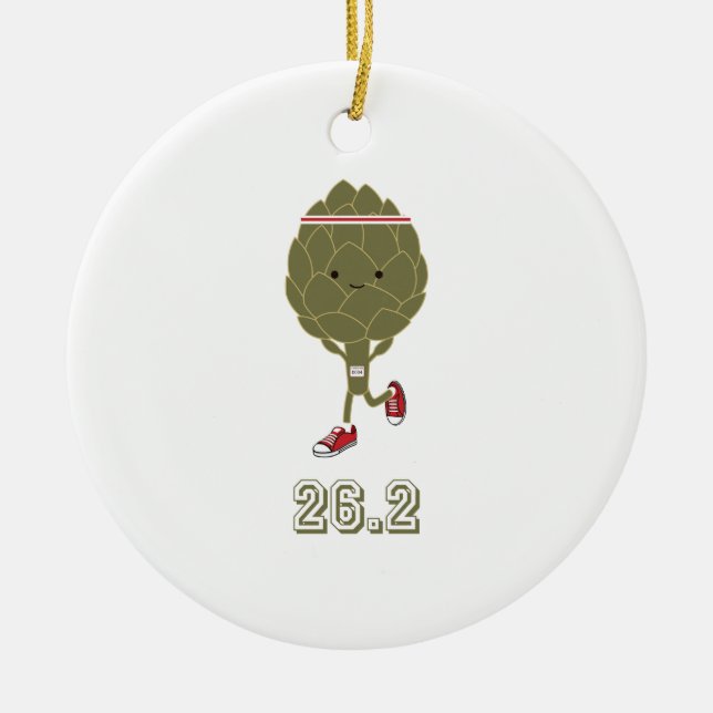 Adorno De Cerámica Veggie Runner 26.2 (Frente)