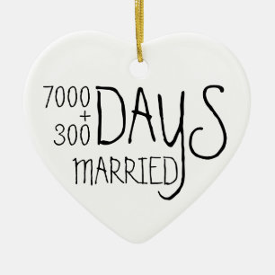 Adorno De Cerámica Veinte Años Casados Juntos