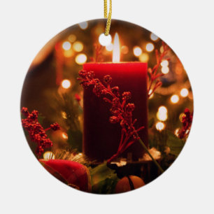 Adorno De Cerámica Vela del navidad