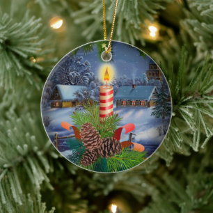 Adorno De Cerámica velas de navidades