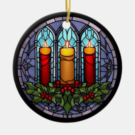 Adorno De Cerámica Velas de Navidades de vidrio templado