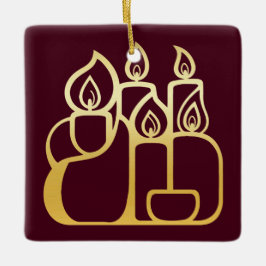 Adorno De Cerámica Velas Minimalistas