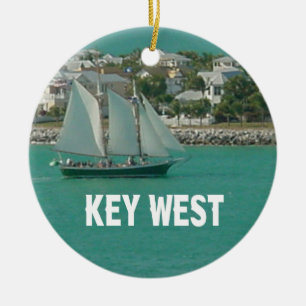 Adorno De Cerámica Velero de Key West la Florida
