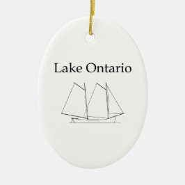 Adorno De Cerámica Velero del lago Ontario