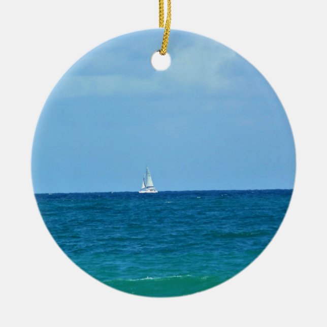 Adorno De Cerámica Velero, Fort Lauderdale, Florida (Frente)