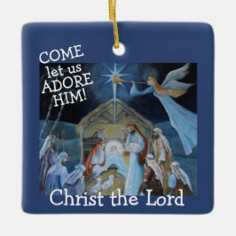 Adorno De Cerámica Ven Adorémoslo, Cristo el Señor, Natividad
