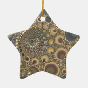 Adorno De Cerámica ¡Vena de plata! Arte del fractal