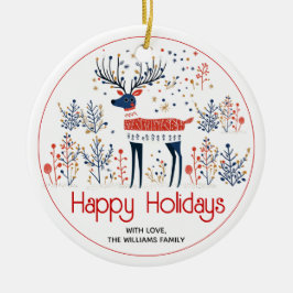 Adorno De Cerámica Venado de estilo escandinavo, vacaciones de Navida