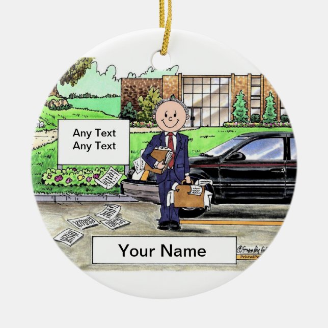 Adorno De Cerámica Vendedor - Hombre (Frente)