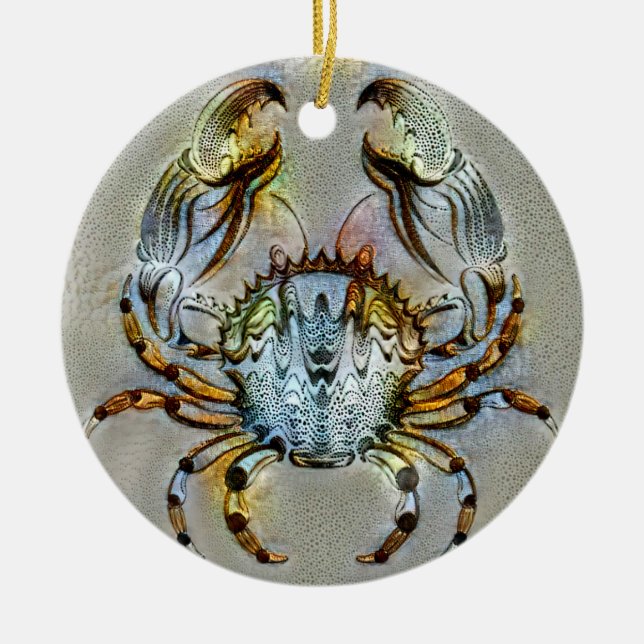 Adorno De Cerámica Venecia del cáncer (Frente)