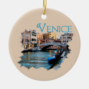 Adorno De Cerámica Venecia, Italia: A lo largo del canal